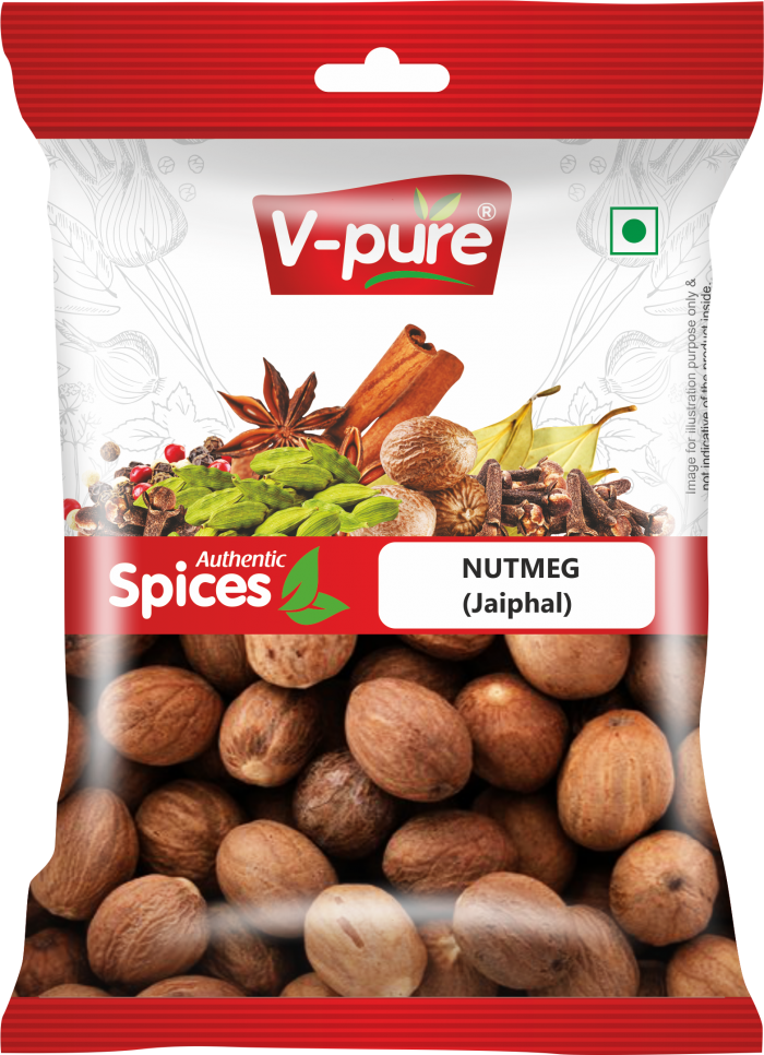 V-PURE Jaiphal | Healthy and Multi-purpose Nutmeg | Nutty Taste | Rich Source of Antioxidants
