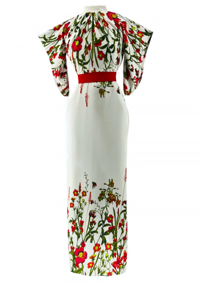 Captivating Elegance: Red Floral Maxi Dress for Timeless Style