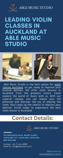 Leading Violin Classes in Auckland at Able Music Studio