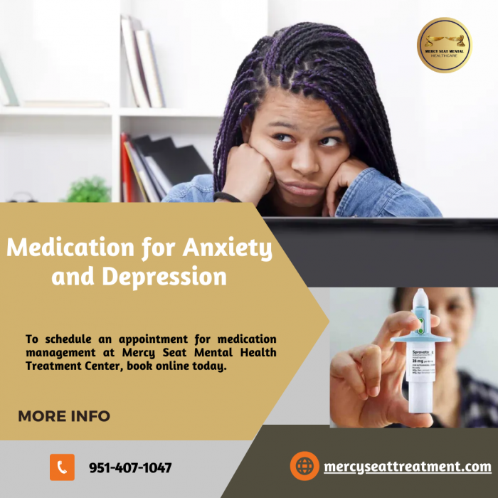 Medication for Anxiety and Depression at Mercy Seat Mental Health Treatment Center