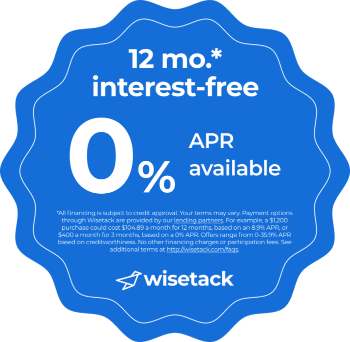 0% Financing available