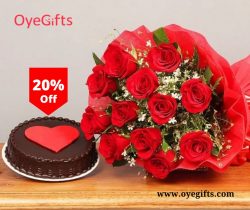 Gift your special someone a yummy cake with flowers