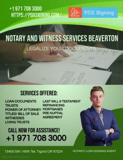 Notary and Witness Services Beaverton