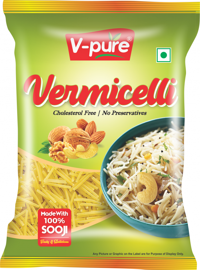 V-PURE Vermicelli, Sevai, Sewaiyan, Semiya – Quick & Healthy Breakfast | NO Cholesterol Product