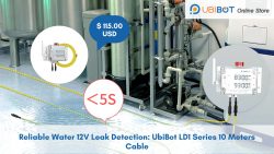 Reliable Water 12V Leak Detection: UbiBot LD1 Series 10 Meters Cable