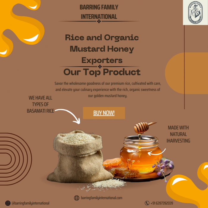 Our Top products | Best Rice and Mustard Honey Exporters