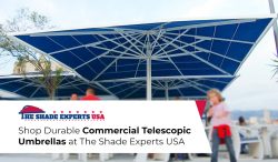 Shop Durable Commercial Telescopic Umbrellas at The Shade Experts USA