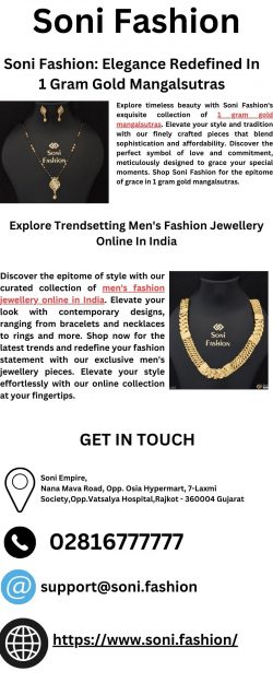 Soni Fashion: Embrace Elegance with 1 Gram Gold Mangalsutras – Shop Now!