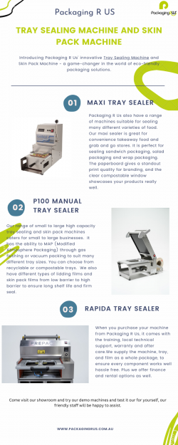Tray Sealing Machine and Skin Pack Machine