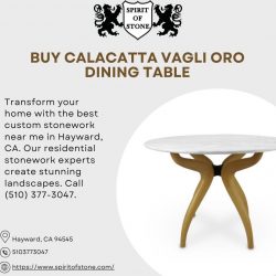 Upgrade Your Dining: Get the Fancy Calacatta Vagli Oro Table from Spirit of Stone
