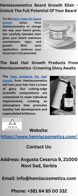 Crafting Confidence – The Best Beard Growth Cream From Hemiacosmetics Unveiled