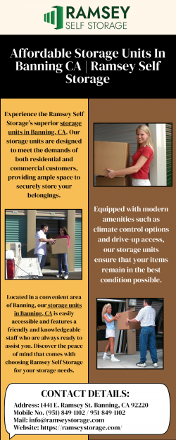 Affordable Storage Units in Banning CA | Ramsey Self Storage