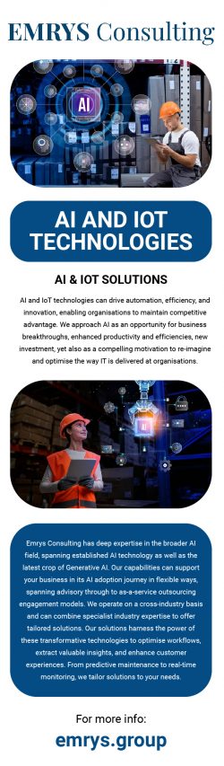 Transforming Enterprises and Startups with AI and IoT Innovations – Emrys Consulting