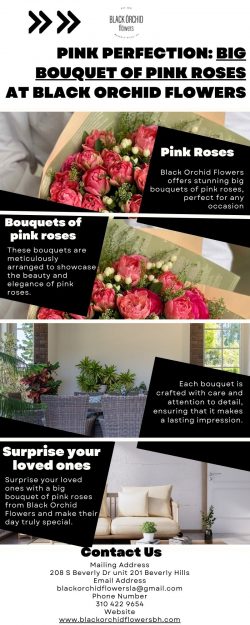 Pink Perfection: Big Bouquets of Roses at Black Orchid Flowers