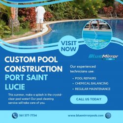 Custom Pool Construction in Port Saint Lucie