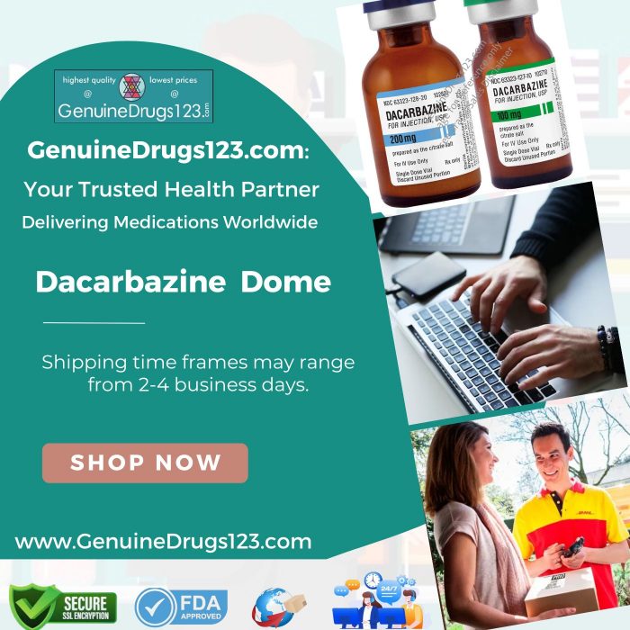 Dacarbazine (DTIC-Dome) Cost per Month – GenuineDrugs123