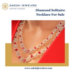 Diamond Solitaire Necklace For Sale