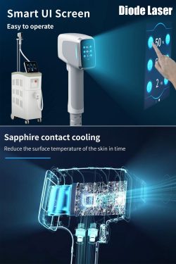 808nm diode laser hair removal machine. Medical grade laser hair removal machine. The best profe ...