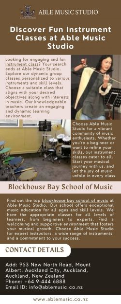 Discover Fun Instrument Classes at Able Music Studio