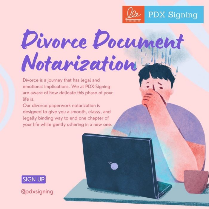 Divorce document notarization