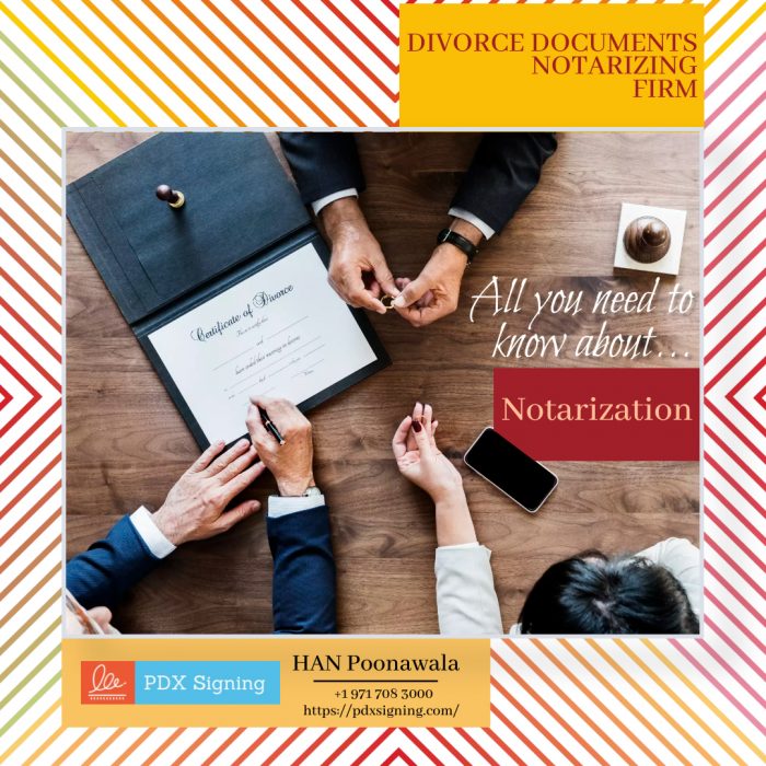 DIVORCE DOCUMENTS NOTARIZING FIRM