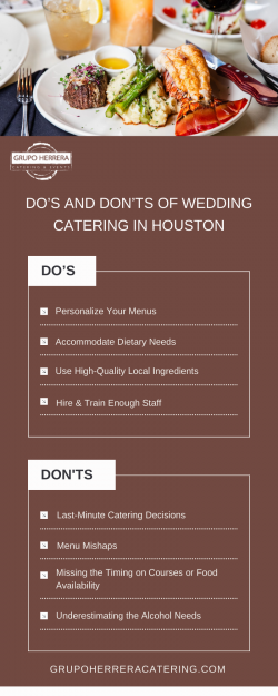 Dos and Don’Ts of Wedding Catering in Houston