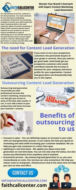Faith Call Center: Elevate Your Brand’s Outreach with Expert Content Marketing Lead Generation