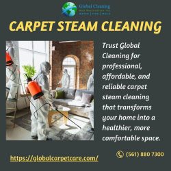 Freshen Up Your Home With Global Cleaning’s Carpet Steam Cleaning