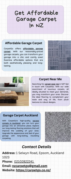 Get Affordable Garage Carpet In NZ