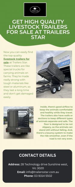 Get High Quality Livestock Trailers For Sale at Trailers Star