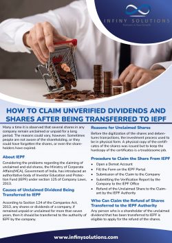 How to Claim Unverified Dividends and Shares After Being Transferred to IEPF