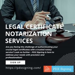 Legal certificate notarization services