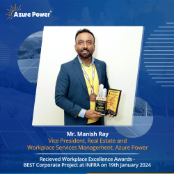 Manish Ray, Azure Power Win Workplace Excellence Award: Innovation and Dedication!