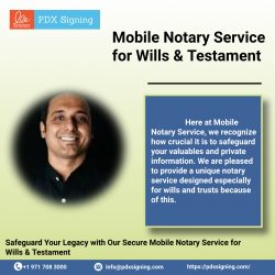 Mobile Notary Service for Wills and Testament