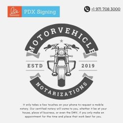 Motor vehicle documents notarization.