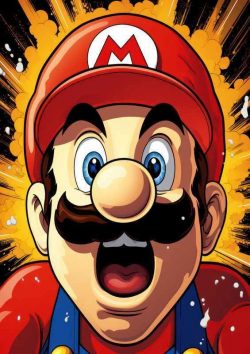 Mario Bros Pop Art | Metal Poster