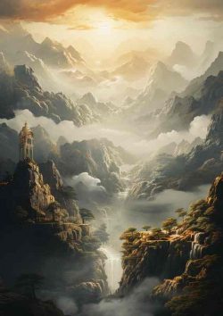 Mystical Mountains The Mists All Around Us | Metal Poster