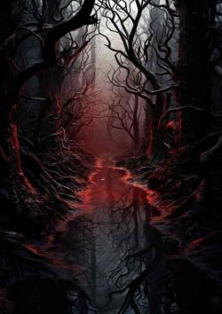 Lunar Serenity Midnight In The Woods | Metal Poster