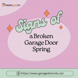 Signs of a Broken Garage Door Spring