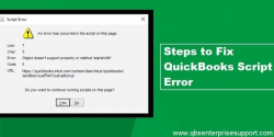 How to fix QuickBooks script error when opening QuickBooks