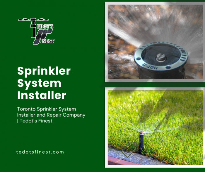 Best Sprinkler System Installer – Tedot’s Finest