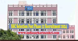 SSC Selection Post Phase 12 Recruitment 2024 Apply Online for 2049 Various Post