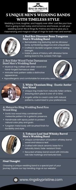5 Unique Men’s Wedding Bands with Timeless Style