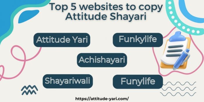 Top 5 Websites to Copy Attitude Shayari