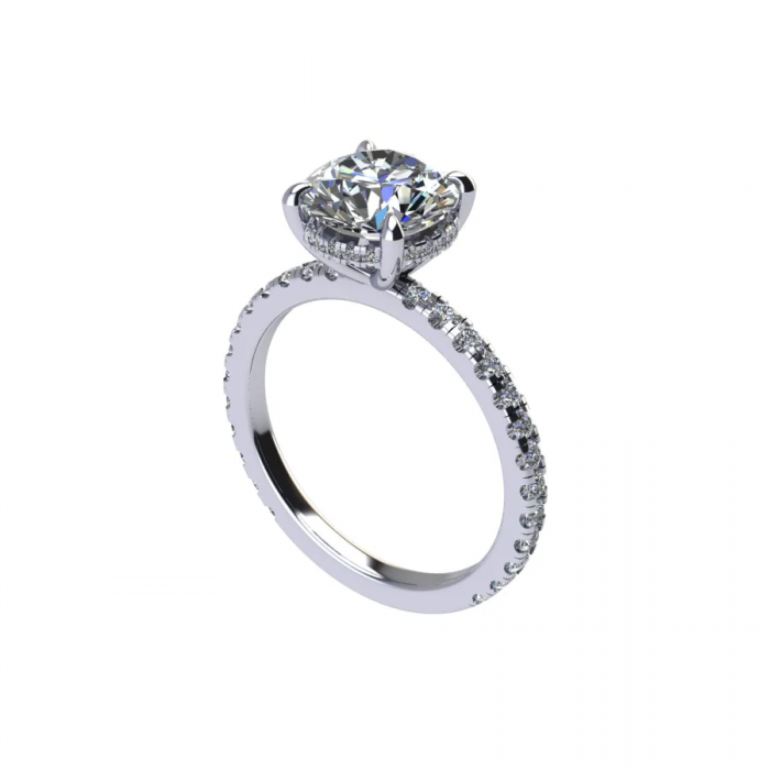 White Gold Moissanite Engagement Rings in Canada
