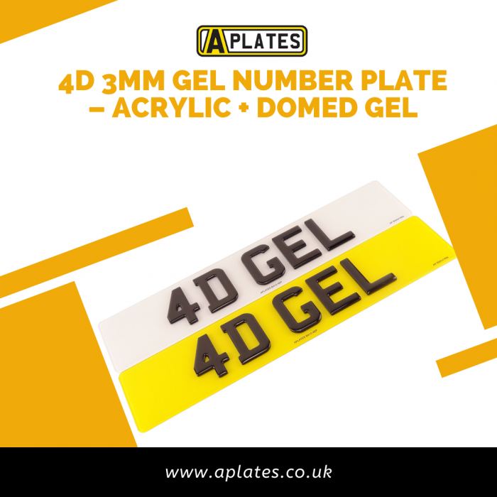 4D Gel Number Plates