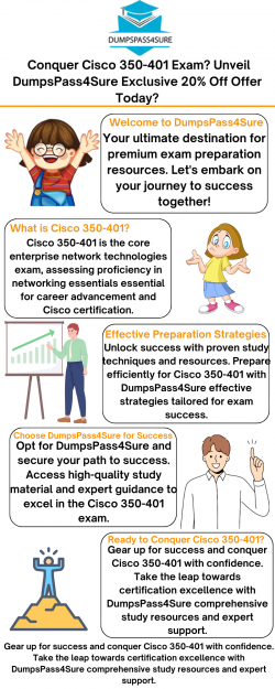 Are you dreaming of Success? Hurry up the Pass4Sure Cisco 350-401 Practice Test awaits your Victory!
