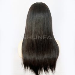 full hand-tied mono top with hand made weft back wigs for woman