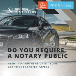 Do you require a notary public for notarizing your car title transfer papers