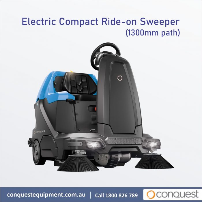 Electric compact Ride-on Sweeper (1300mm path)